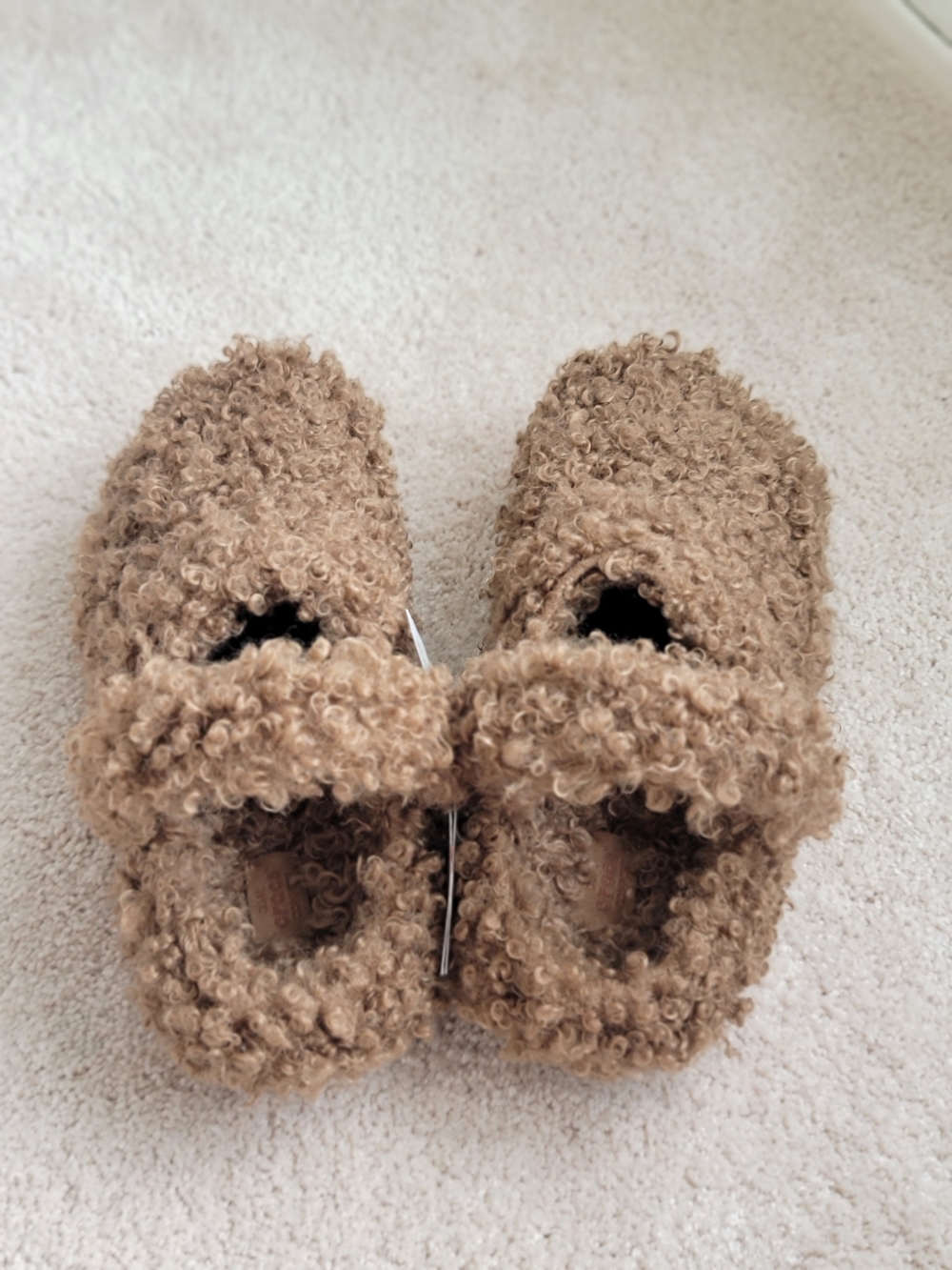 Crocs Classic Doodle Fur Clogs Brown Sherpa Teddy Size‎ W11 M9 NWOB